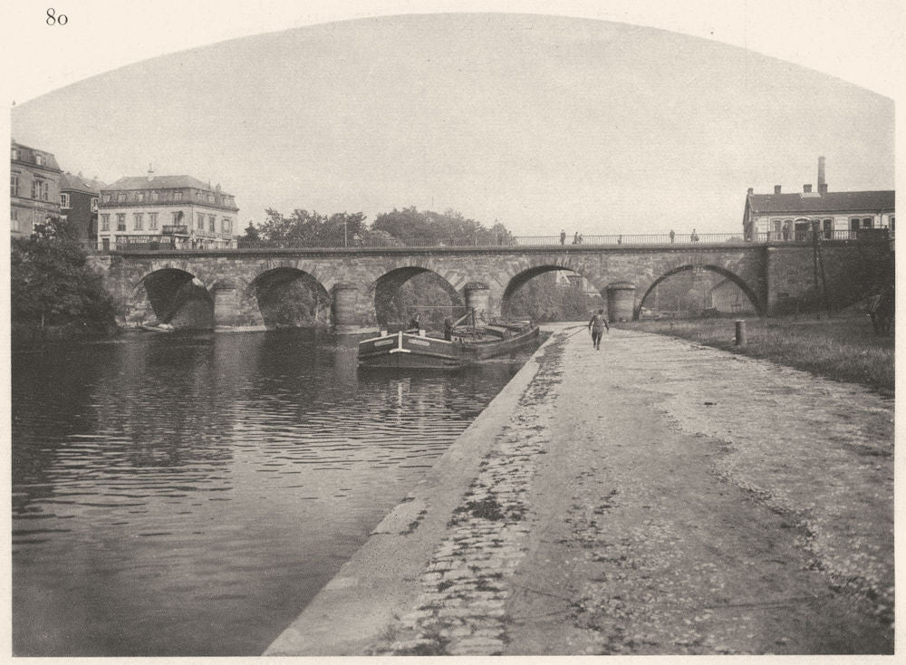 MOSELLE. Sarreguemines 1937 old vintage print picture